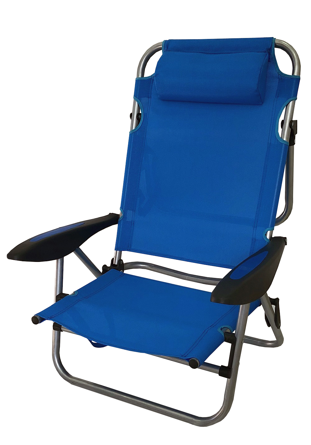 ΚΑΡΕΚΛΑ ΠΑΡΑΛΙΑΣ ΜΕΤΑΛΛΙΚΗ ΜΠΛΕ ΜΕ ΜΠΡΑΤΣΑ TEXT 2x1